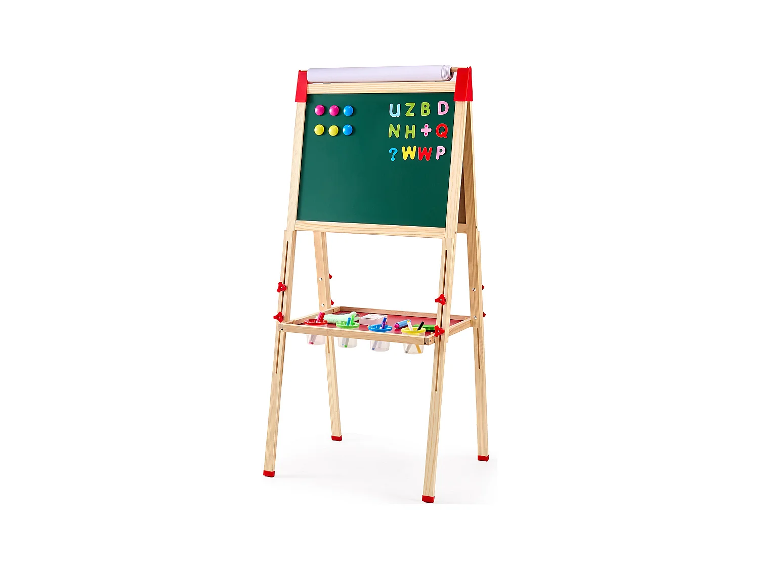 Chevalet d'Art SucceBuy, pour Enfants 3 en 1, Tableau Blanc Magnétique en Bois Double Face