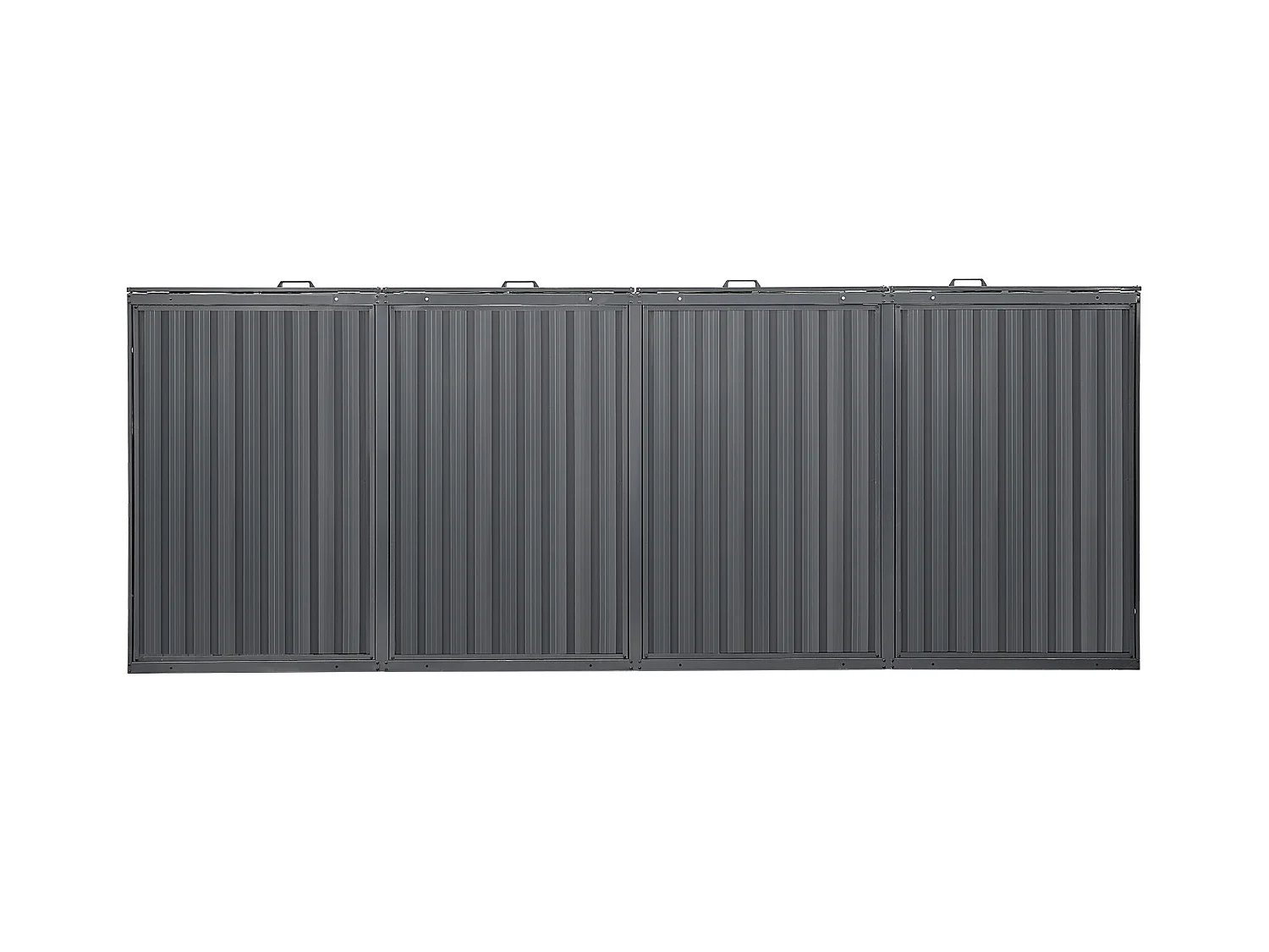 Abri de Rangement pour Poubelles SucceBuy, Cache Poubelle en Métal, Abri à Poubelle Extérieur 4 x 240 L