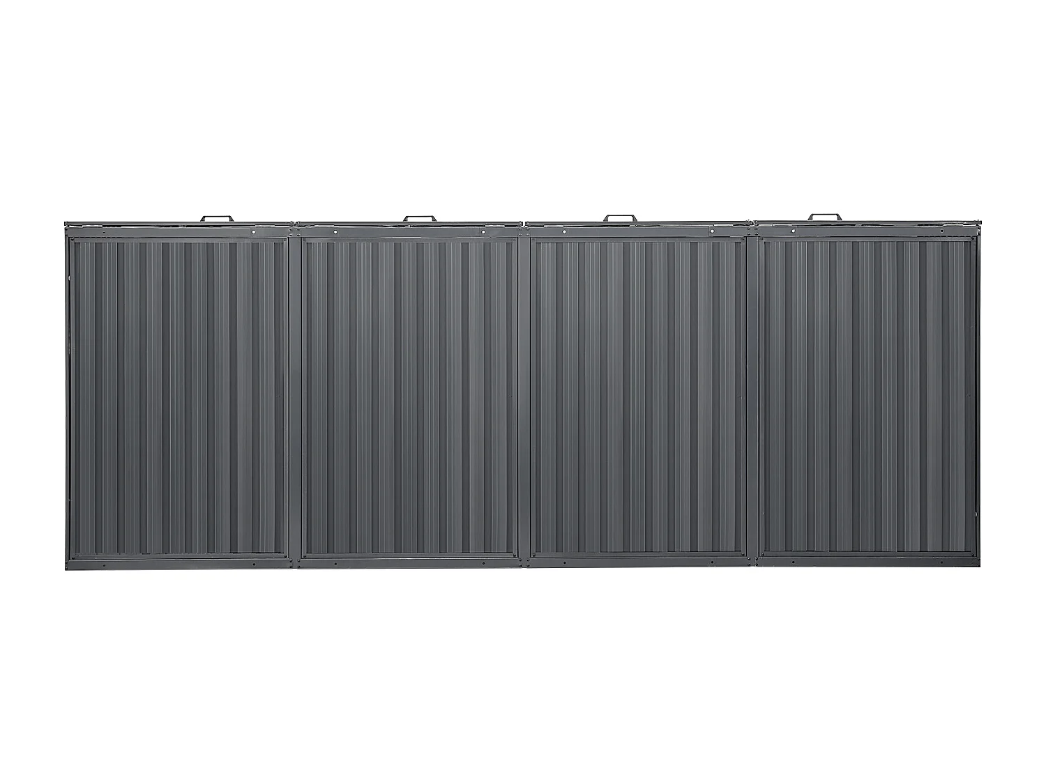 Abri de Rangement pour Poubelles SucceBuy, Cache Poubelle en Métal, Abri à Poubelle Extérieur 4 x 240 L