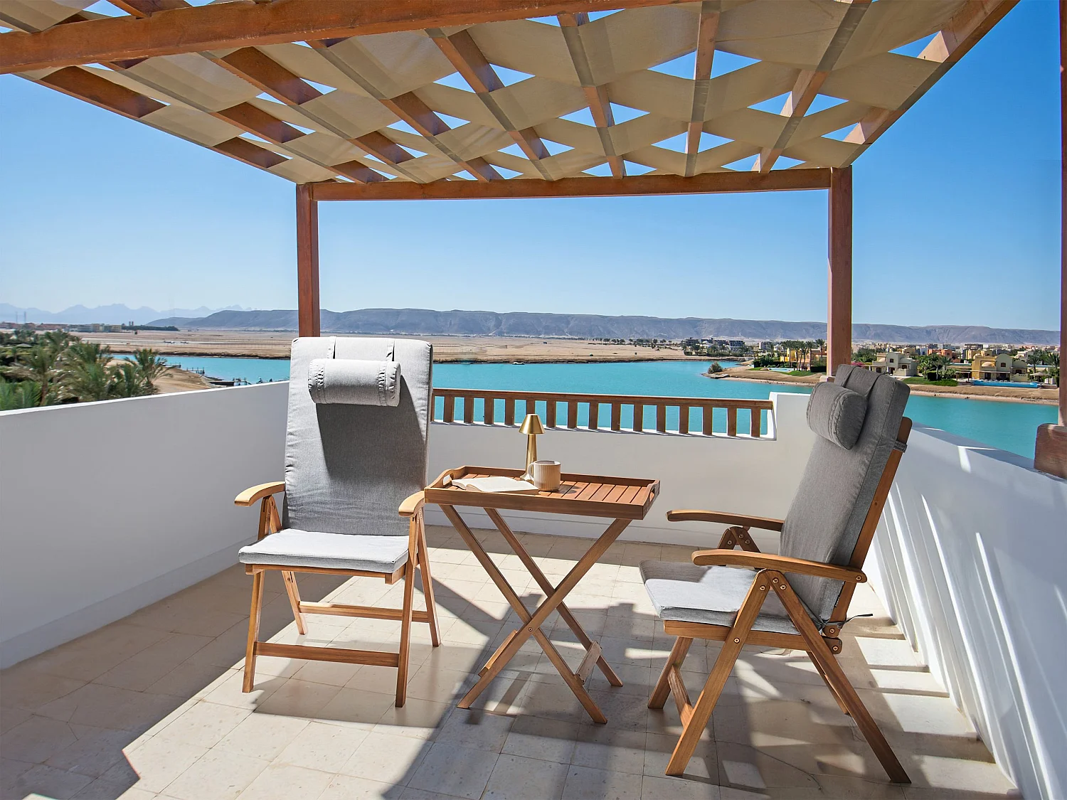 Lot de 2 coussins de jardin JAVA/AMANTEA PREMIUM 50 x 70 cm Mélange de gris