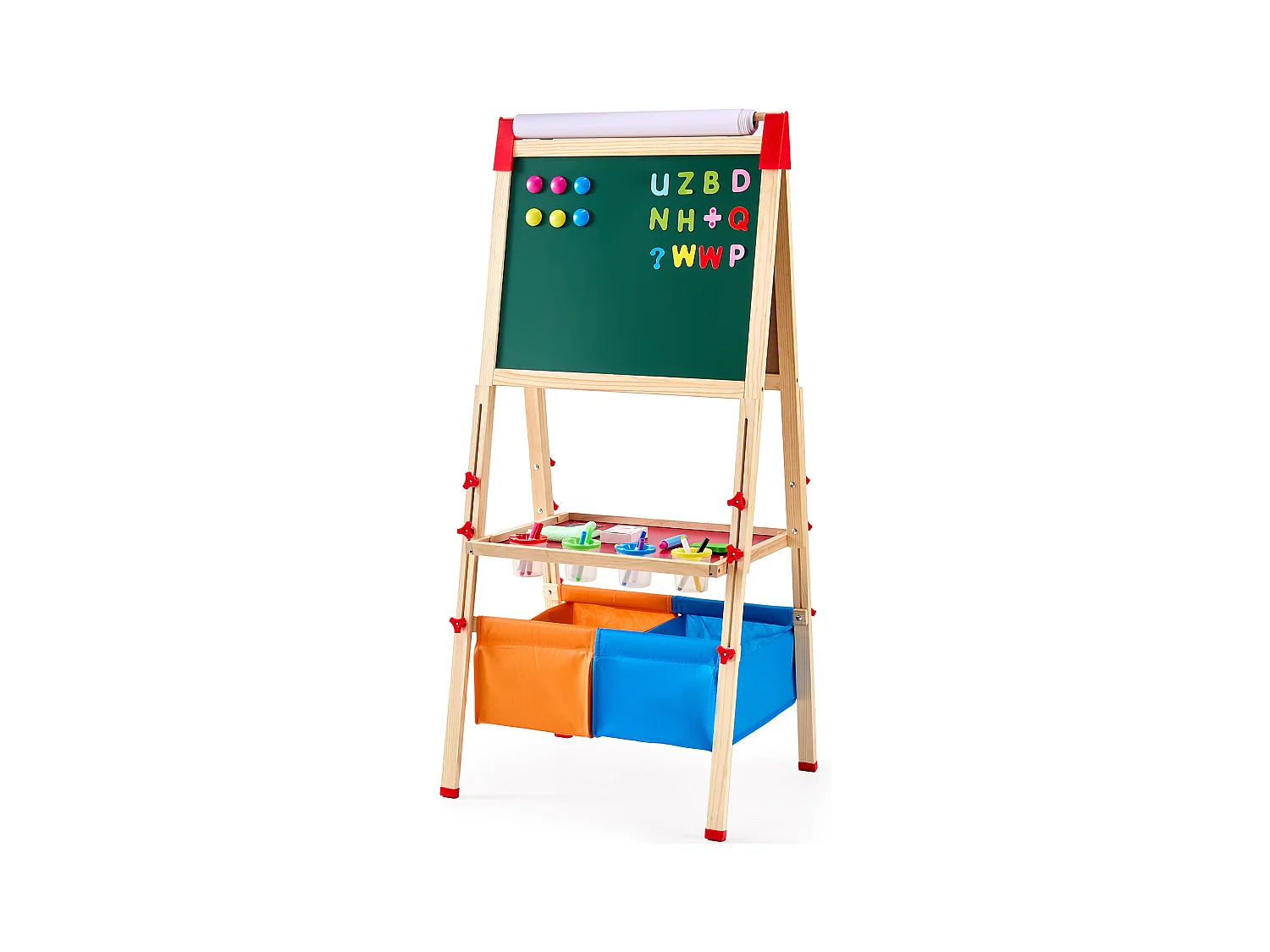 Chevalet d'Art SucceBuy, pour Enfants 3 en 1, Tableau Blanc Magnétique en Bois Double Face