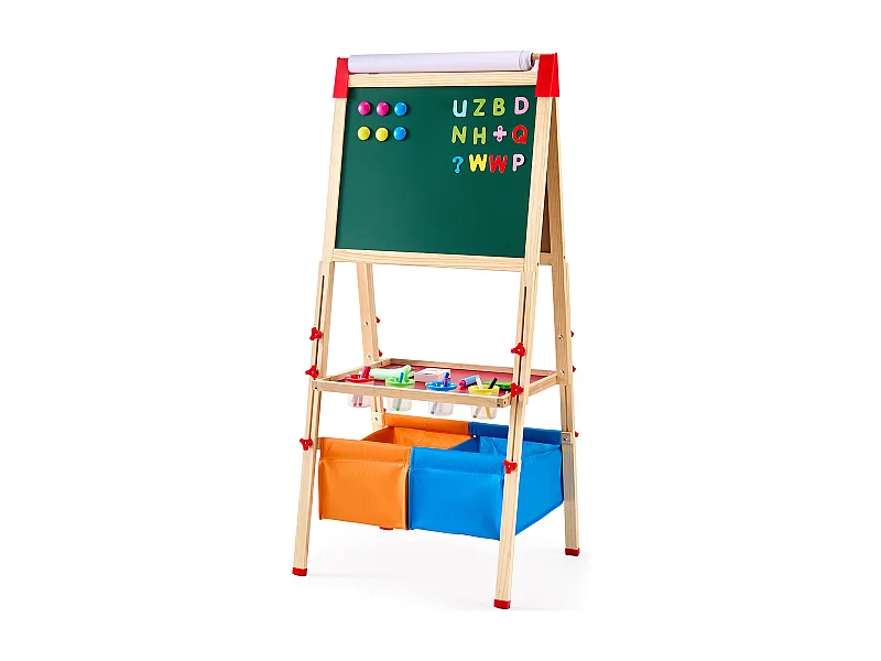 Chevalet d'Art SucceBuy, pour Enfants 3 en 1, Tableau Blanc Magnétique en Bois Double Face