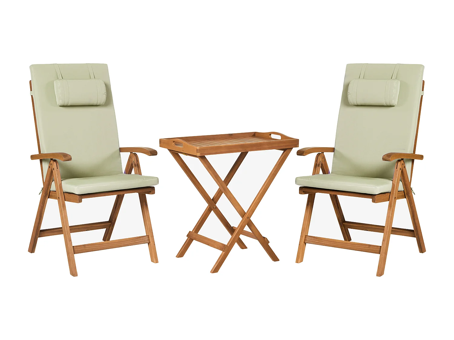 Lot de 2 coussins de jardin JAVA/AMANTEA PREMIUM 50 x 70 cm Vert