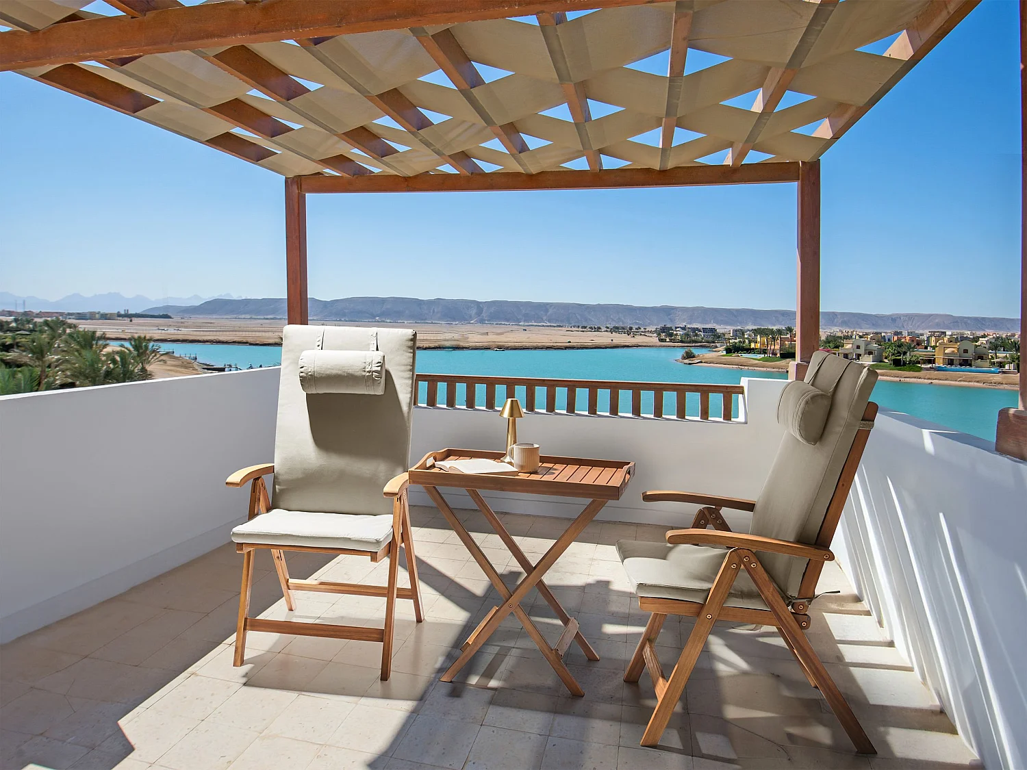 Lot de 2 coussins de jardin JAVA/AMANTEA PREMIUM 50 x 70 cm Taupe