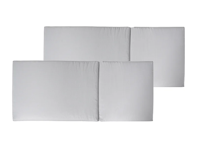 Lot de 2 coussins de jardin JAVA/AMANTEA PREMIUM 50 x 70 cm Gris clair