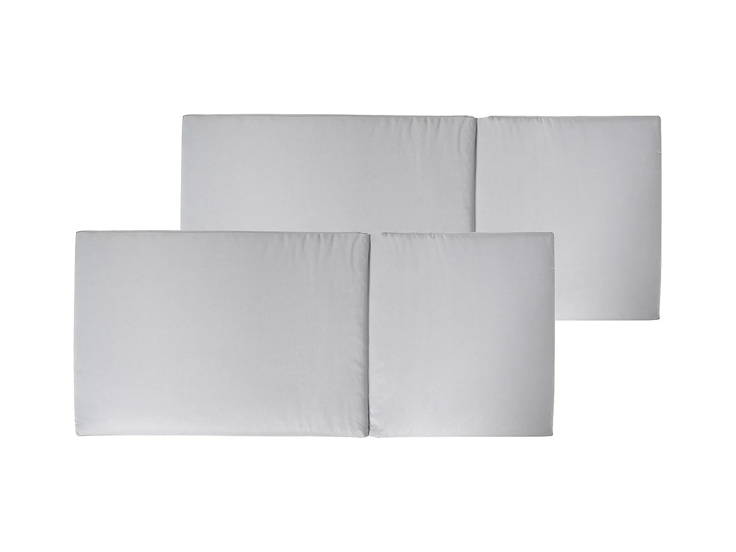 Lot de 2 coussins de jardin JAVA/AMANTEA PREMIUM 50 x 70 cm Gris clair