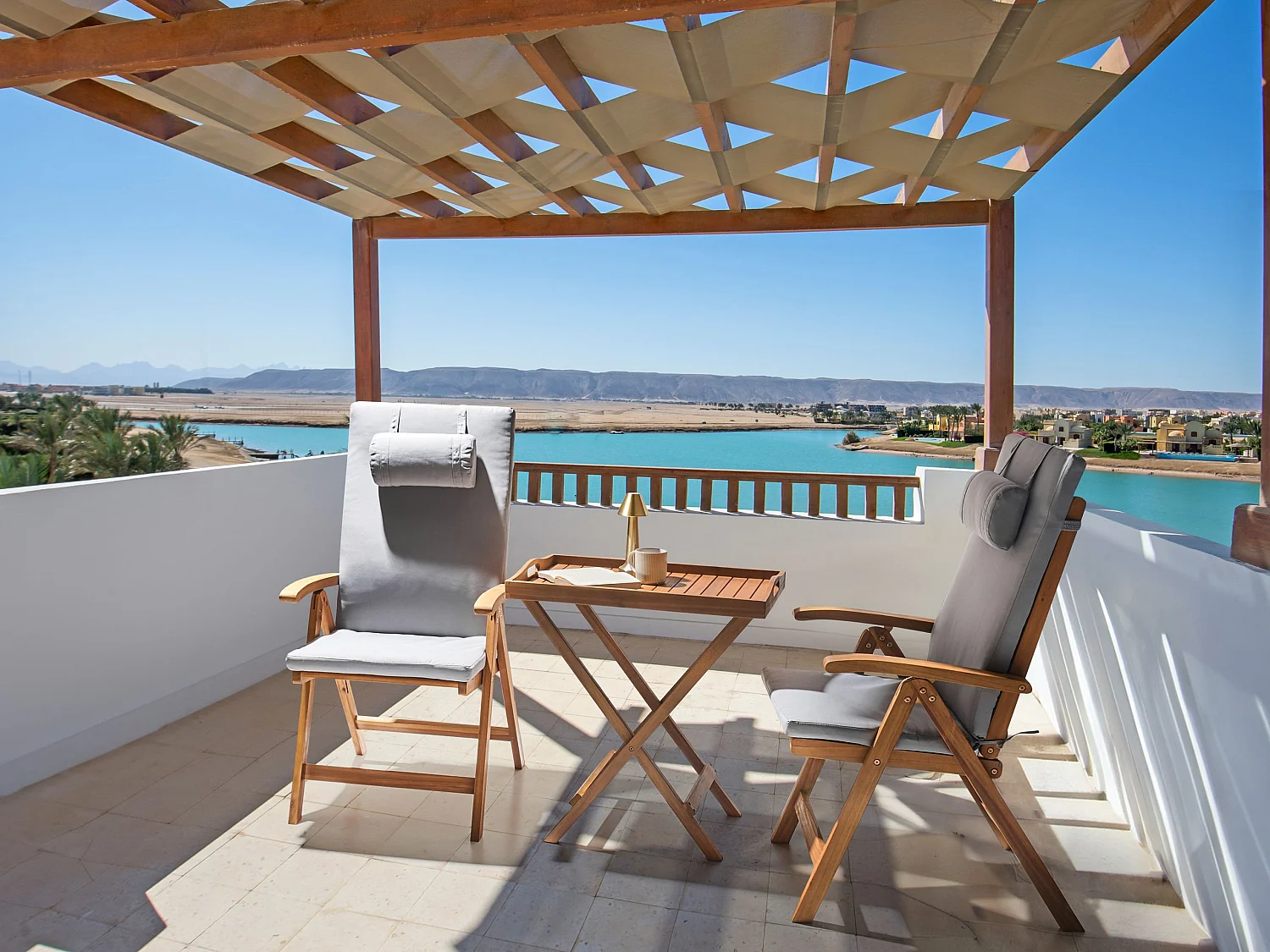 Lot de 2 coussins de jardin JAVA/AMANTEA PREMIUM 50 x 70 cm Gris clair