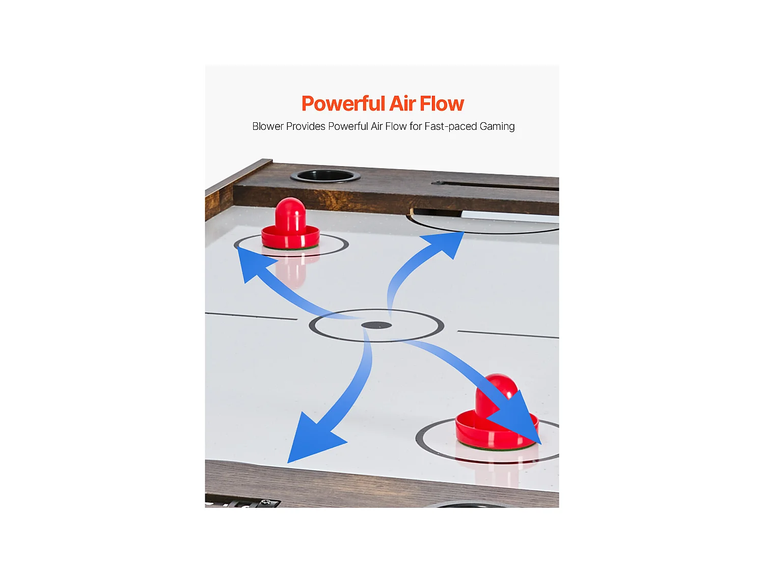 Table de Air Hockey, SucceBuy Table de Hockey sur Air 137 cm 3 en 1 avec Ping-Pong pour Maison et Bureau