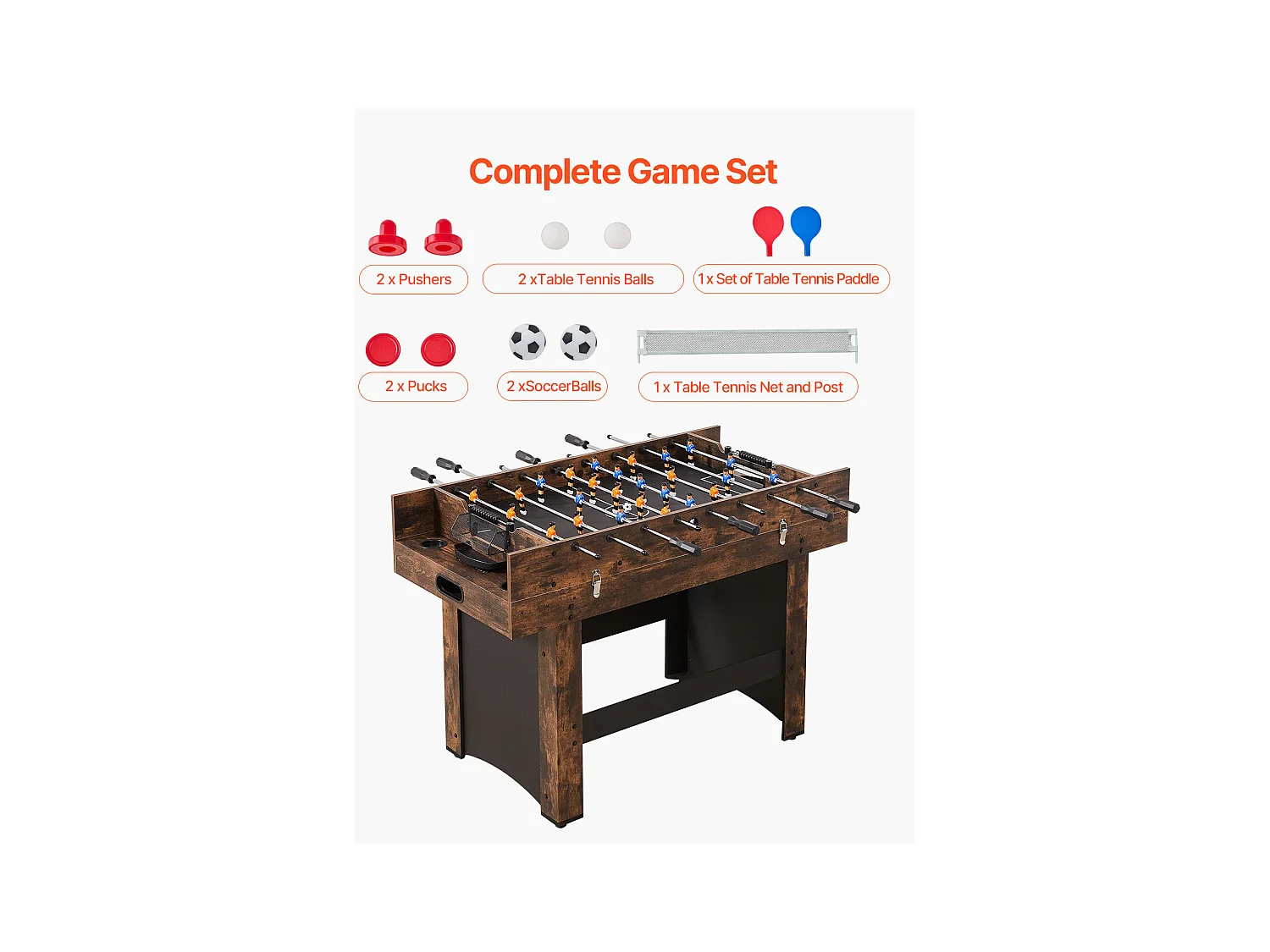 Table de Air Hockey, SucceBuy Table de Hockey sur Air 137 cm 3 en 1 avec Ping-Pong pour Maison et Bureau