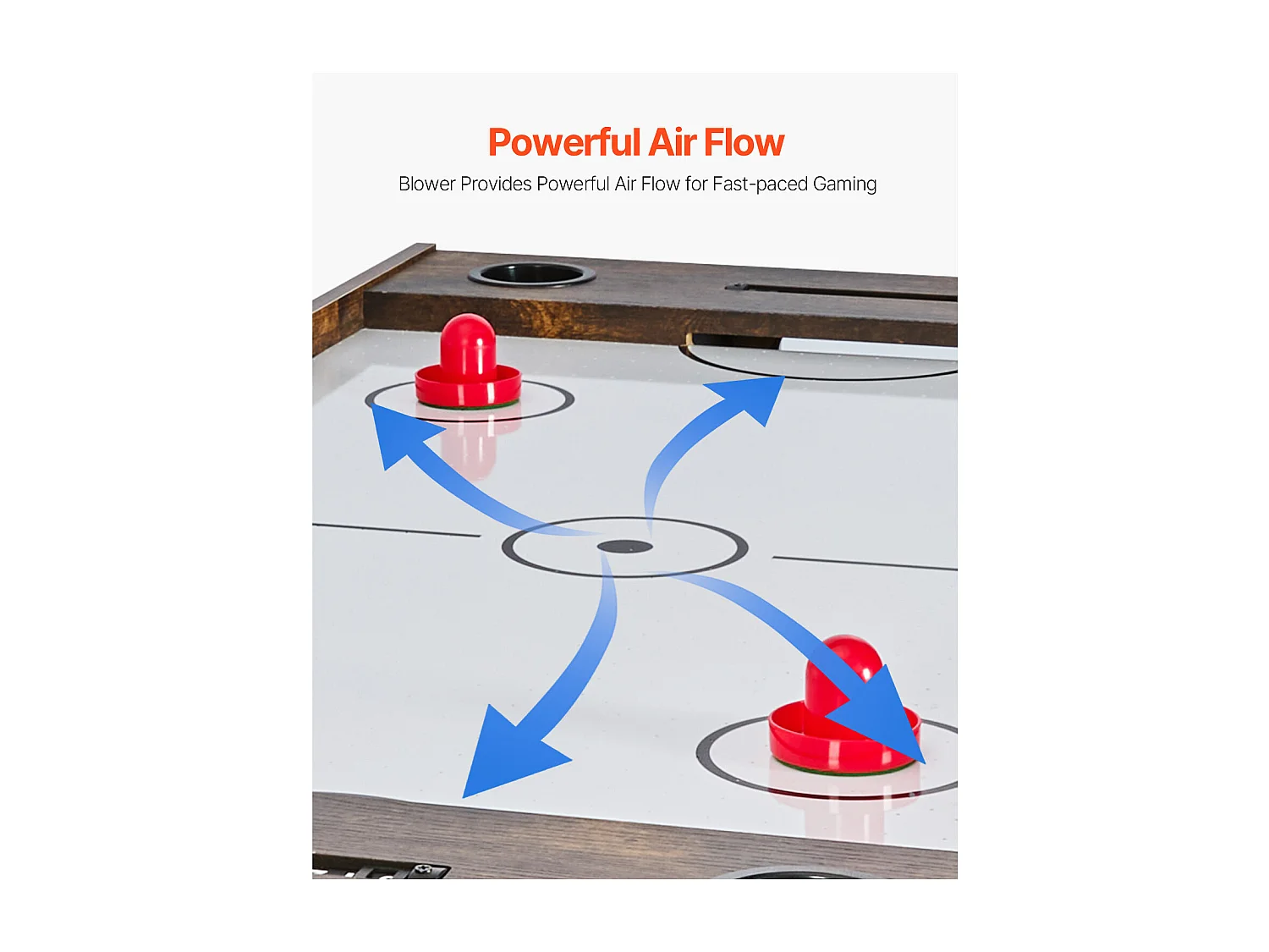 Table de Air Hockey, SucceBuy Table de Hockey sur Air 137 cm 3 en 1 avec Ping-Pong pour Maison et Bureau