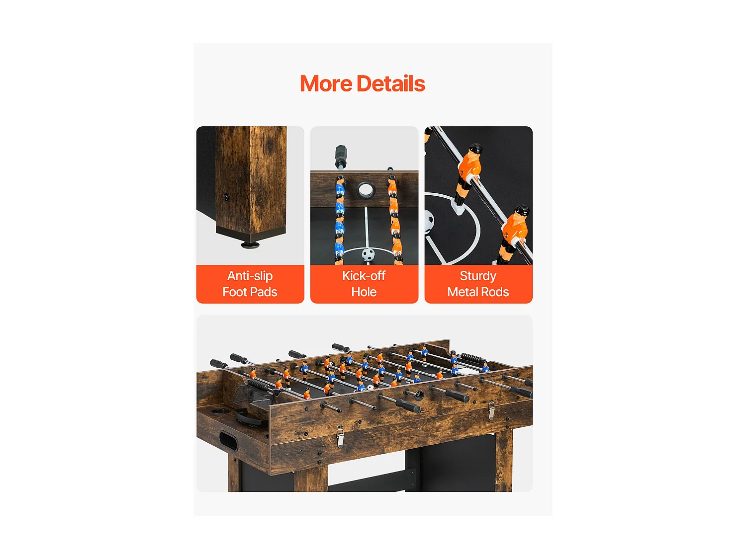 Table de Air Hockey, SucceBuy Table de Hockey sur Air 137 cm 3 en 1 avec Ping-Pong pour Maison et Bureau