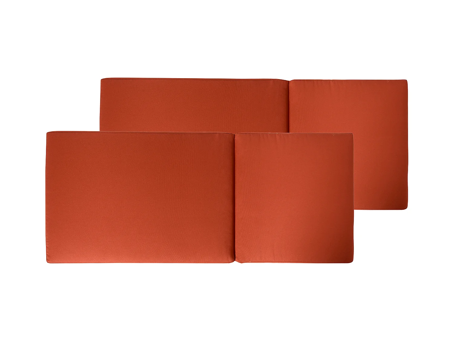 Lot de 2 coussins de jardin JAVA/AMANTEA PREMIUM 50 x 70 cm Rouge