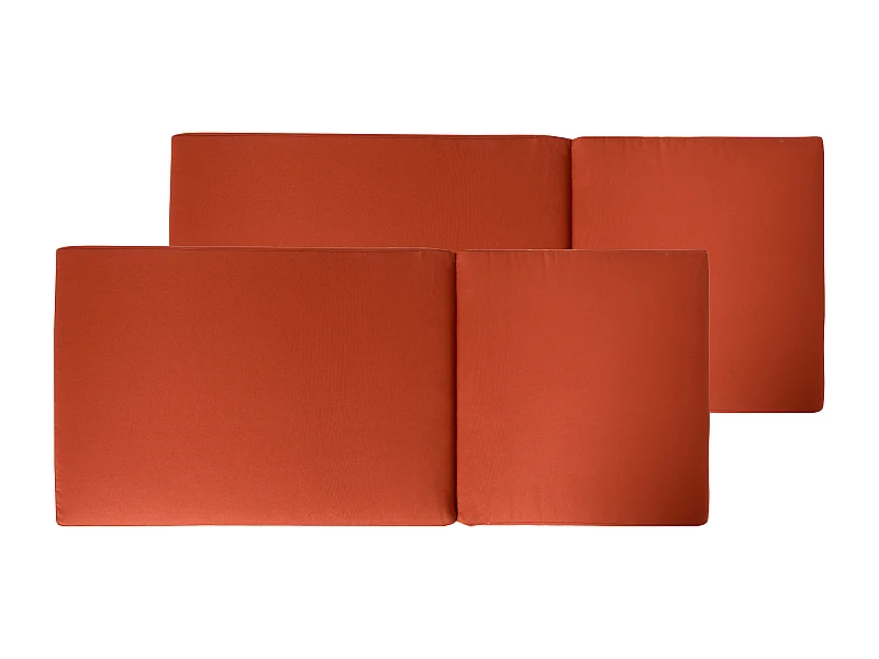 Lot de 2 coussins de jardin JAVA/AMANTEA PREMIUM 50 x 70 cm Rouge