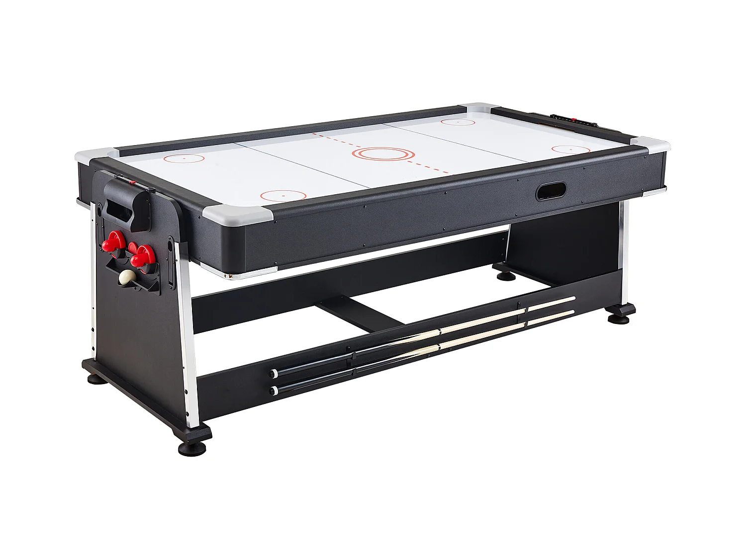 Table de Air Hockey, SucceBuy Table Multi-Jeux Pivotante pour Billard, Air Hockey et Tennis de Table