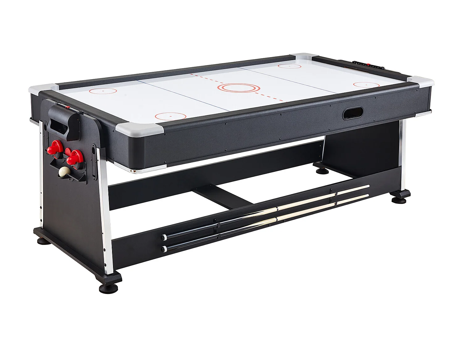 Table de Air Hockey, SucceBuy Table Multi-Jeux Pivotante pour Billard, Air Hockey et Tennis de Table