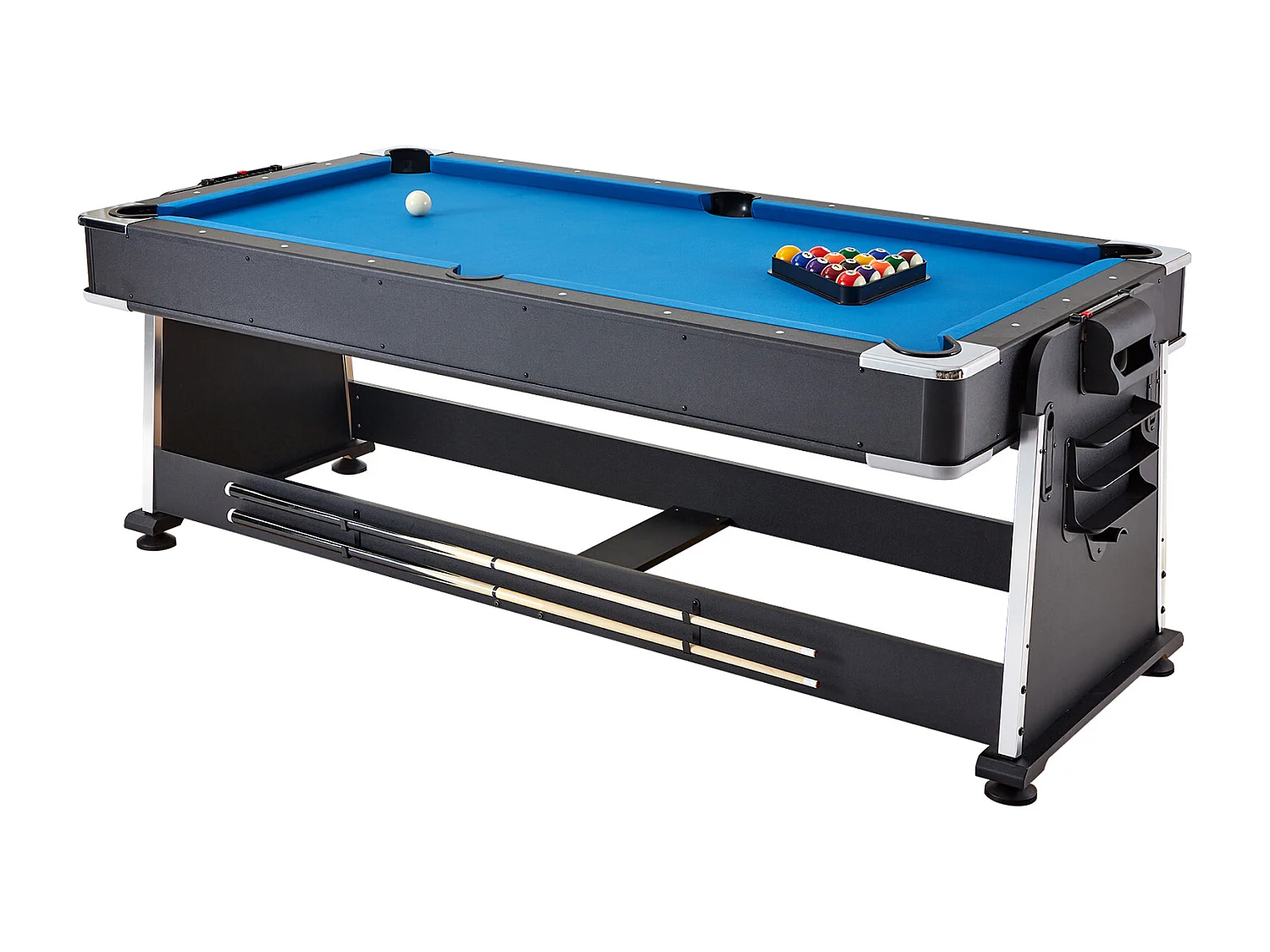 Table de Air Hockey, SucceBuy Table Multi-Jeux Pivotante pour Billard, Air Hockey et Tennis de Table