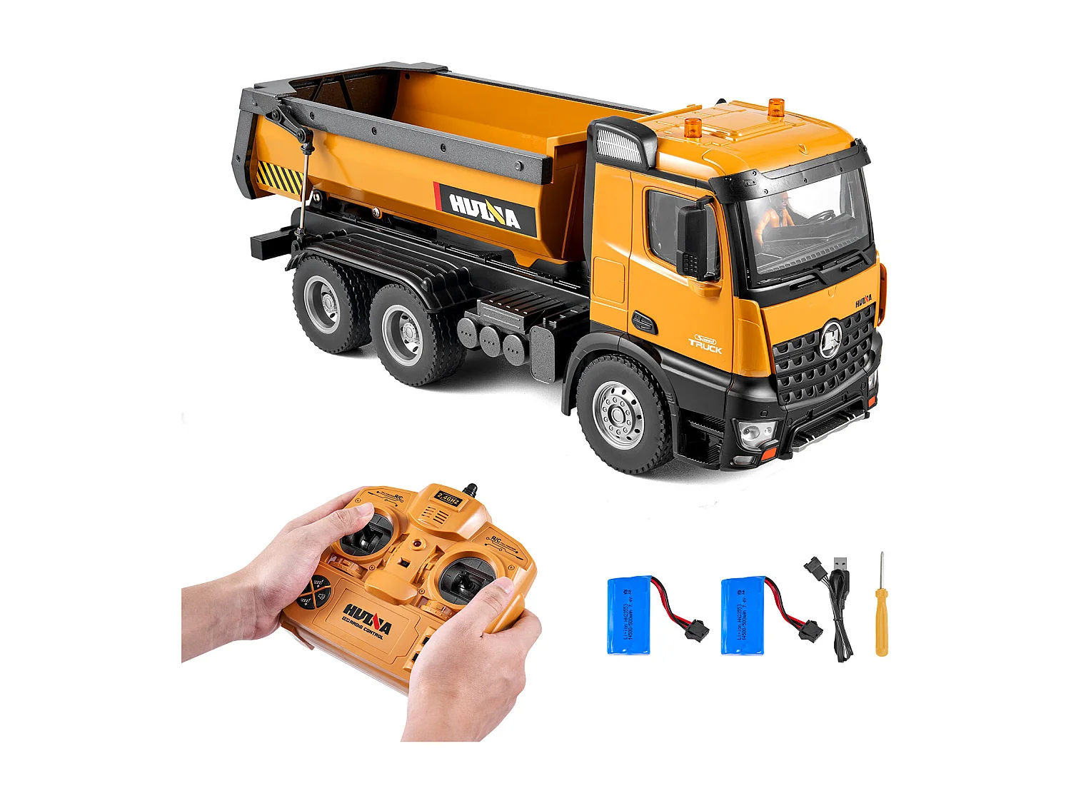 Brinquedo de Veículo de Construção, SucceBuy 10CH 1:14 Camião Basculante de Controlo Remoto, Veículo de Construção de Controlo Remoto