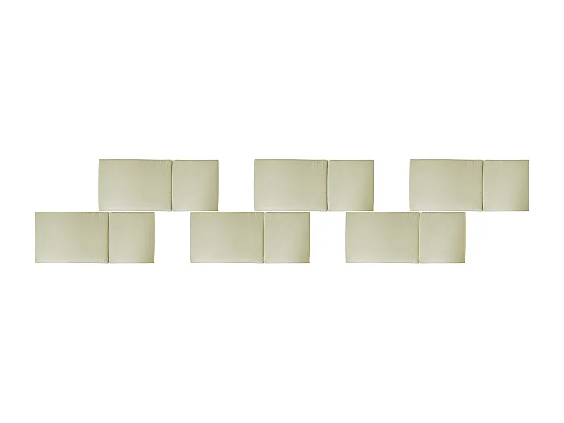 Lot de 6 coussins de jardin JAVA/AMANTEA PREMIUM 50 x 70 cm Vert