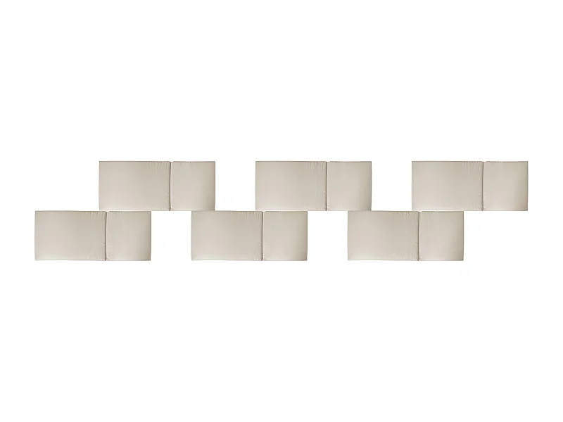 Lot de 6 coussins de jardin JAVA/AMANTEA PREMIUM 50 x 70 cm Taupe