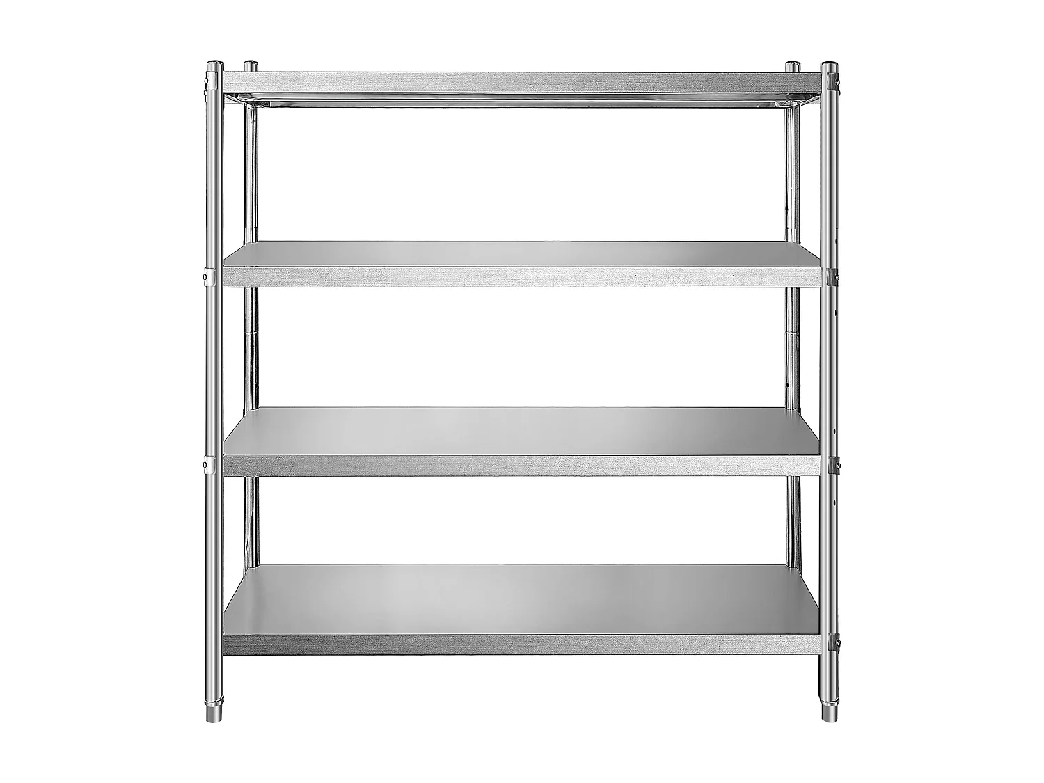 Scaffale di Archiviazione SucceBuy Regolabile a 4 Livelli in Acciaio Inossidabile