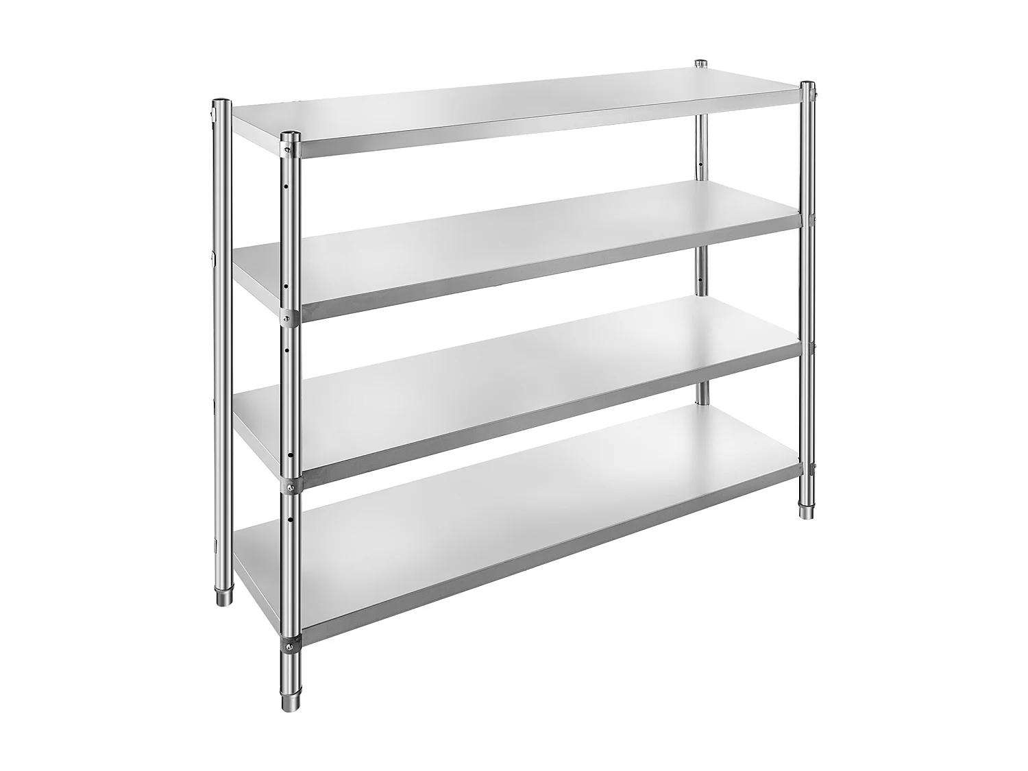 Scaffale di Archiviazione SucceBuy Regolabile a 4 Livelli in Acciaio Inossidabile