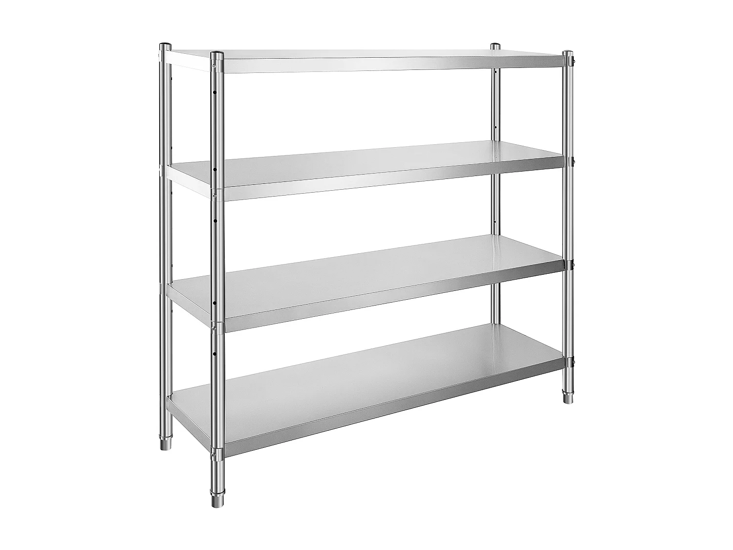 Scaffale di Archiviazione SucceBuy Regolabile a 4 Livelli in Acciaio Inossidabile