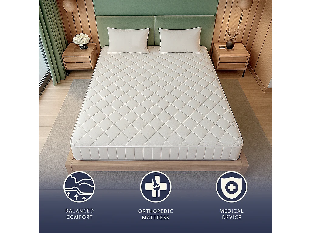 Nuri Pro | Memory Foam Matratze | 20 cm | Orthopädisch & Feuerfest | Allergikerfreundlich | MG1 | IT | 160x200