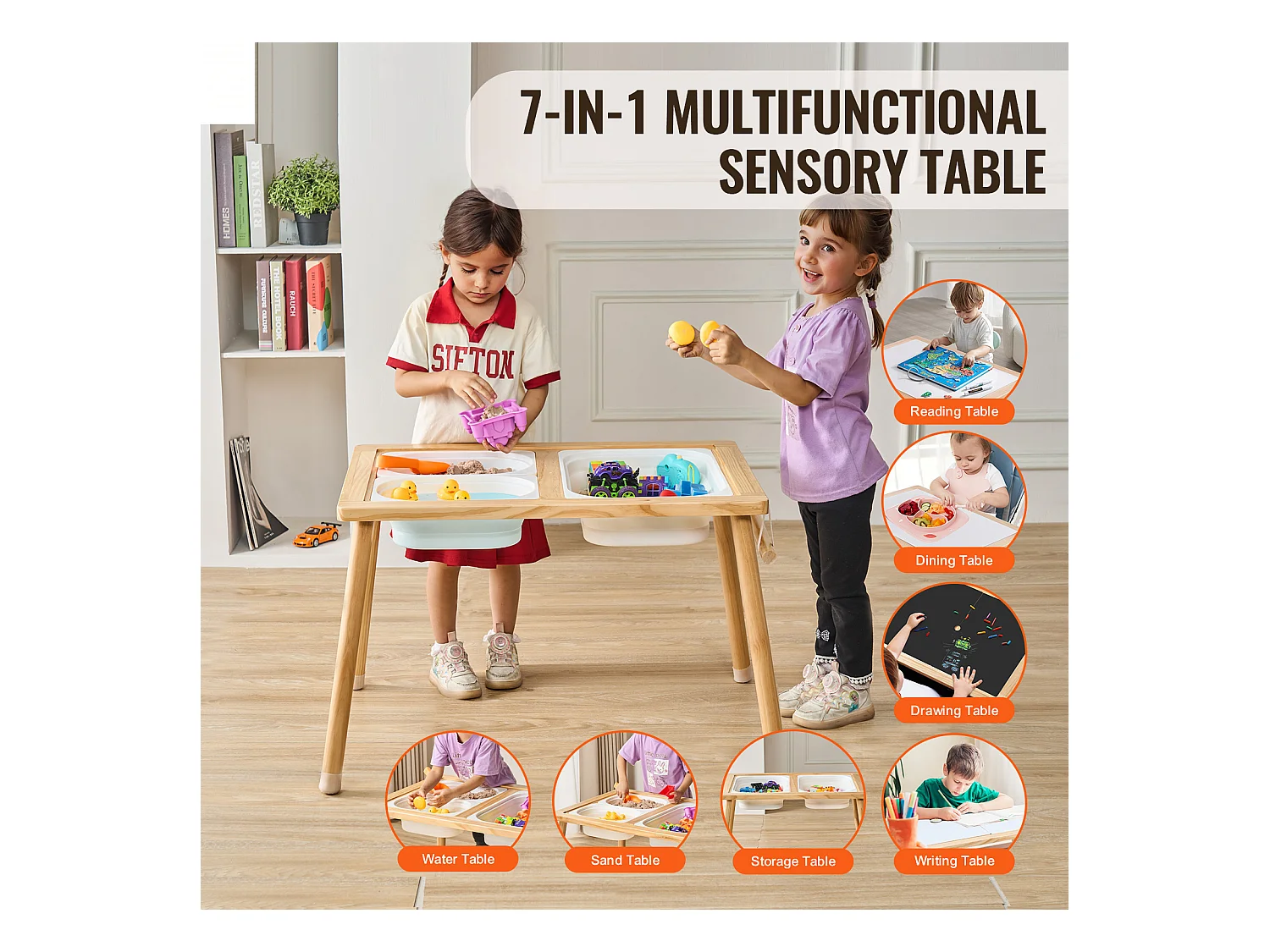 Table Sensorielle SucceBuy pour Enfants avec Extras - Ensemble Complet avec Accessoires pour l'Éveil Sensoriel et le Jeu Créatif