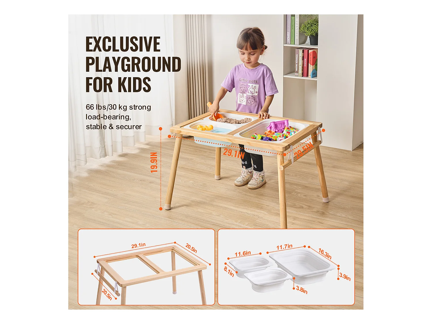 Table Sensorielle SucceBuy pour Enfants avec Extras - Ensemble Complet avec Accessoires pour l'Éveil Sensoriel et le Jeu Créatif