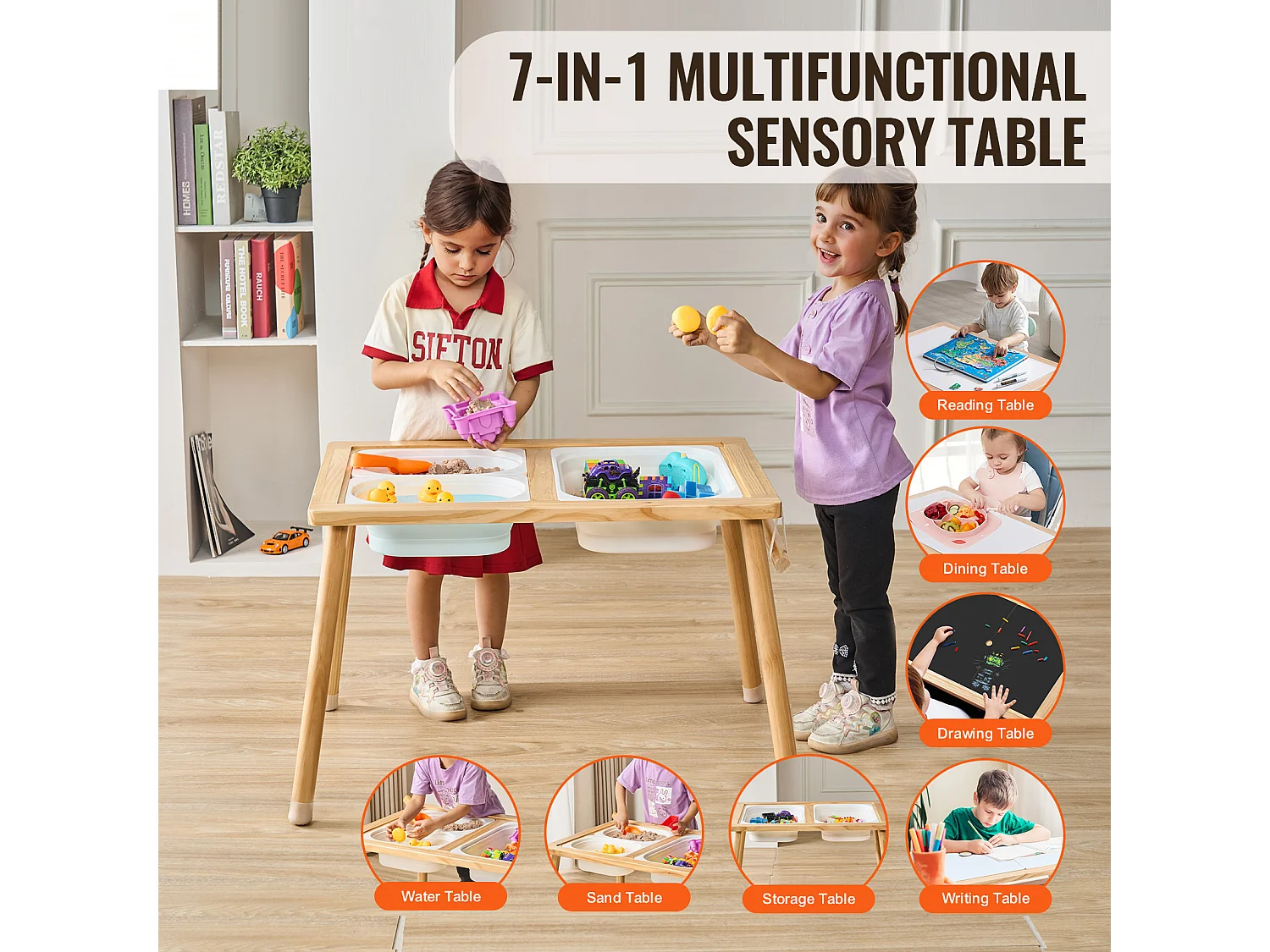 Table Sensorielle SucceBuy pour Enfants avec Extras - Ensemble Complet avec Accessoires pour l'Éveil Sensoriel et le Jeu Créatif