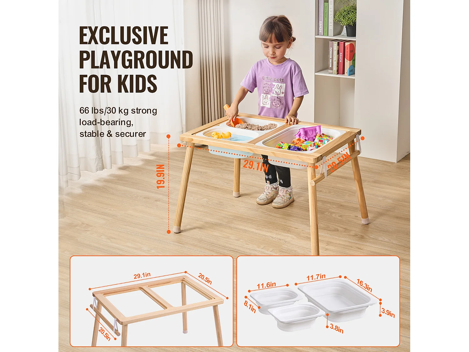 Table Sensorielle SucceBuy pour Enfants avec Extras - Ensemble Complet avec Accessoires pour l'Éveil Sensoriel et le Jeu Créatif
