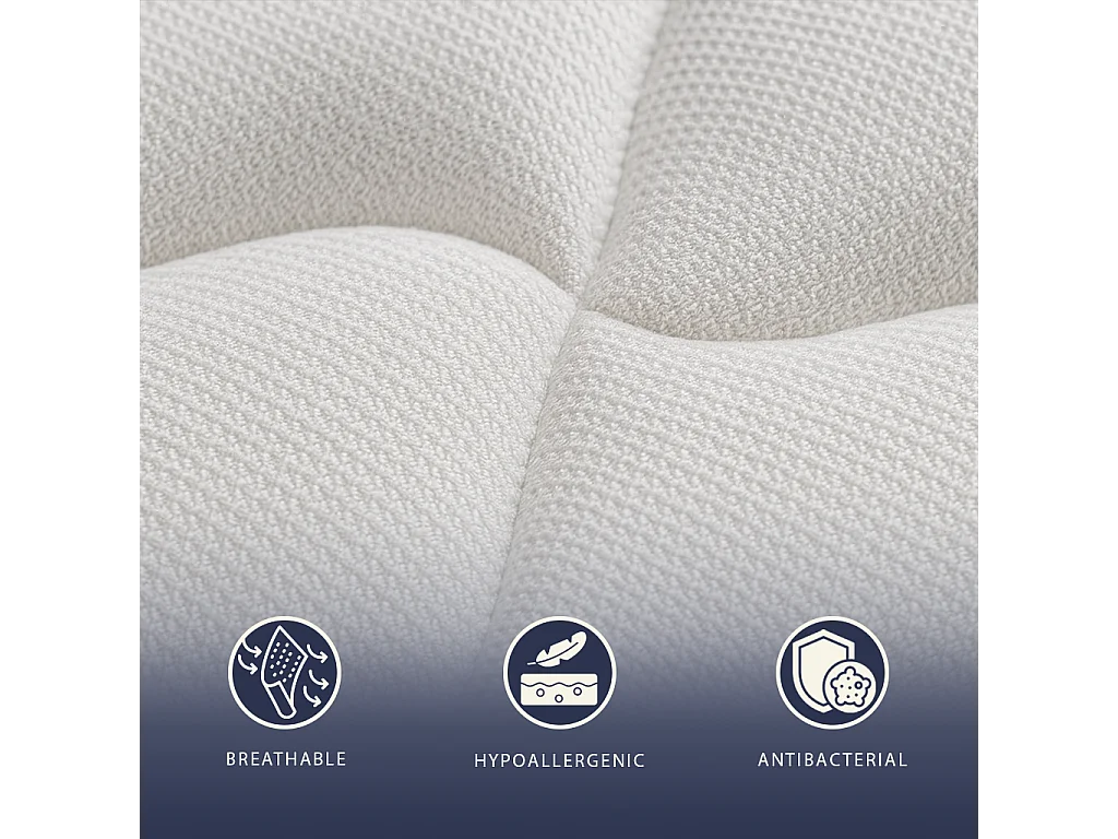 Nuri Pro | Matelas mémoire | 20 cm | Orthopédique & Ignifuge | Antiallergique | C1 | IT | 180x200