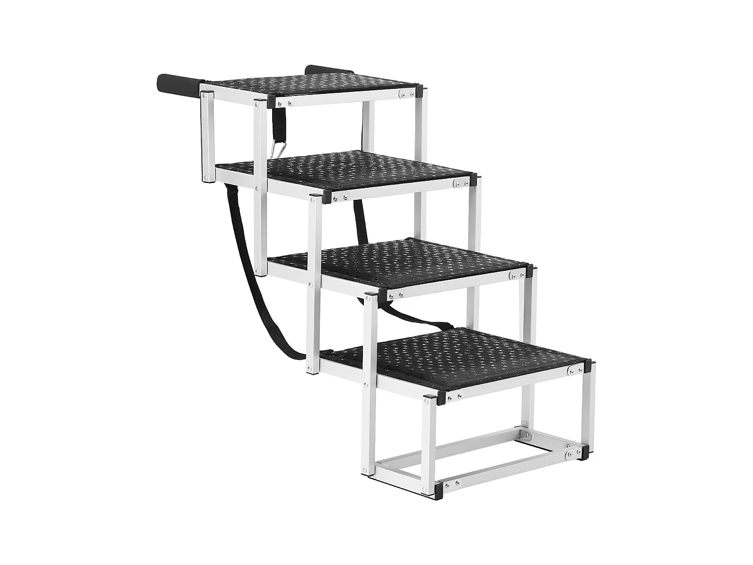 Scale per Cani, SucceBuy Scale per Cani per Auto 4 Gradini in Alluminio Pieghevole, Capacità 68 kg