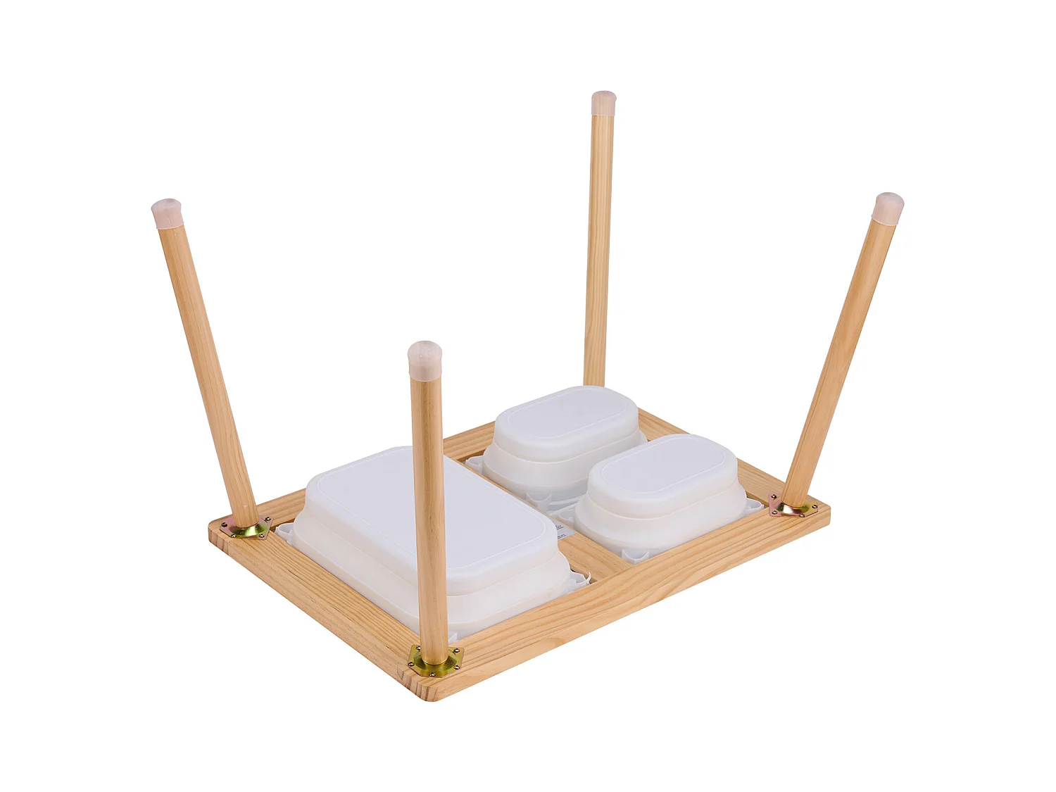 Tavolo Sensoriale SucceBuy per Bambini Tavolo Acqua e Sabbia in Legno 3 Vasche - Sviluppa la Creatività e i Sensi dei Bambini Piccoli