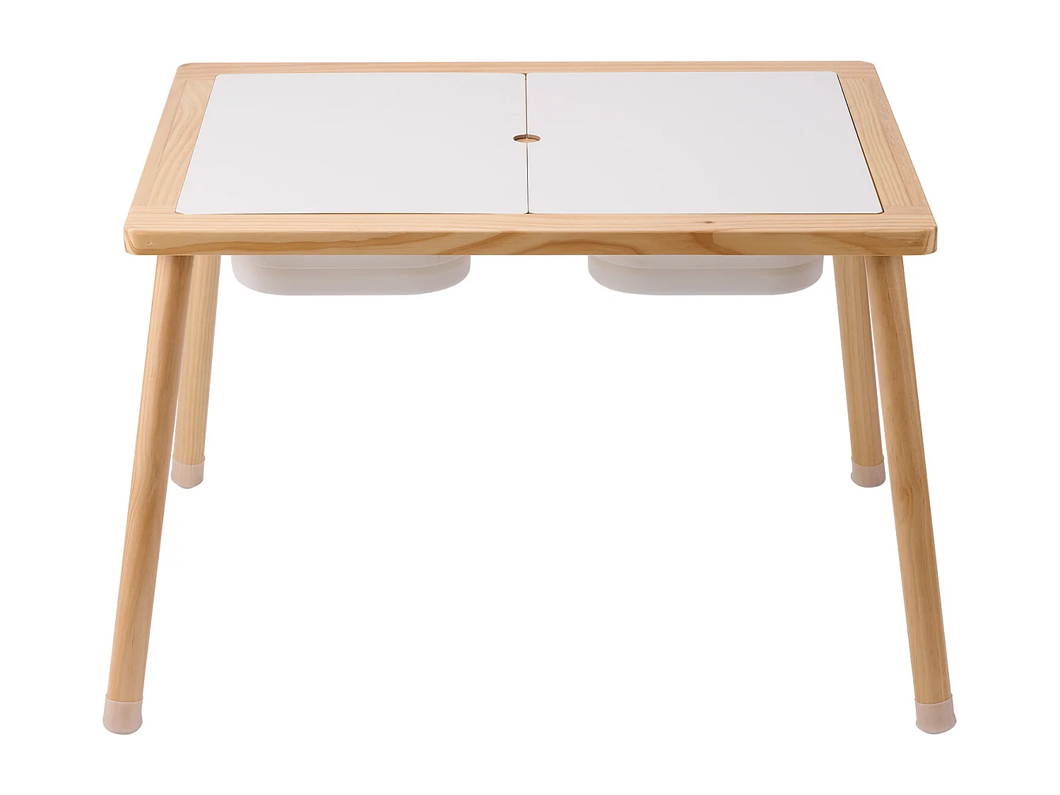 Table Sensorielle SucceBuy pour Enfants Table à Eau et Sable en Bois 3 Bacs - Développe la Créativité et les Sens des Jeunes Enfants