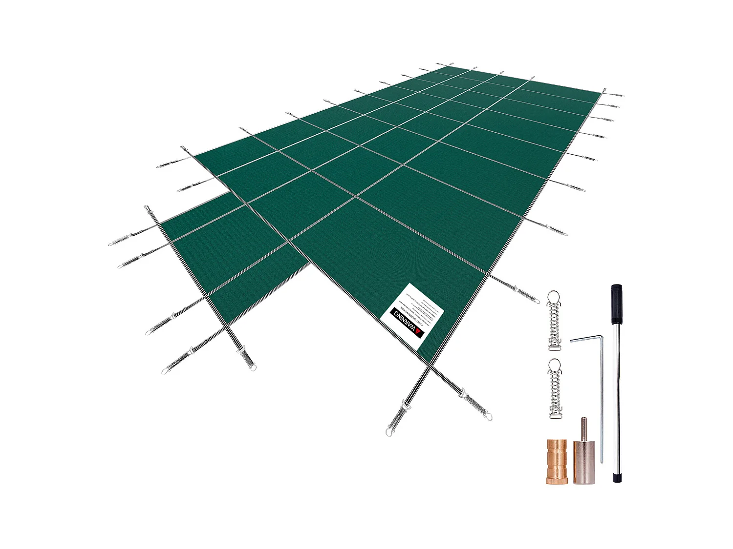 Sicherheitabdeckung SucceBuy für Pool-Eingang, 550 x 1190 cm, mit Mitteltreppe