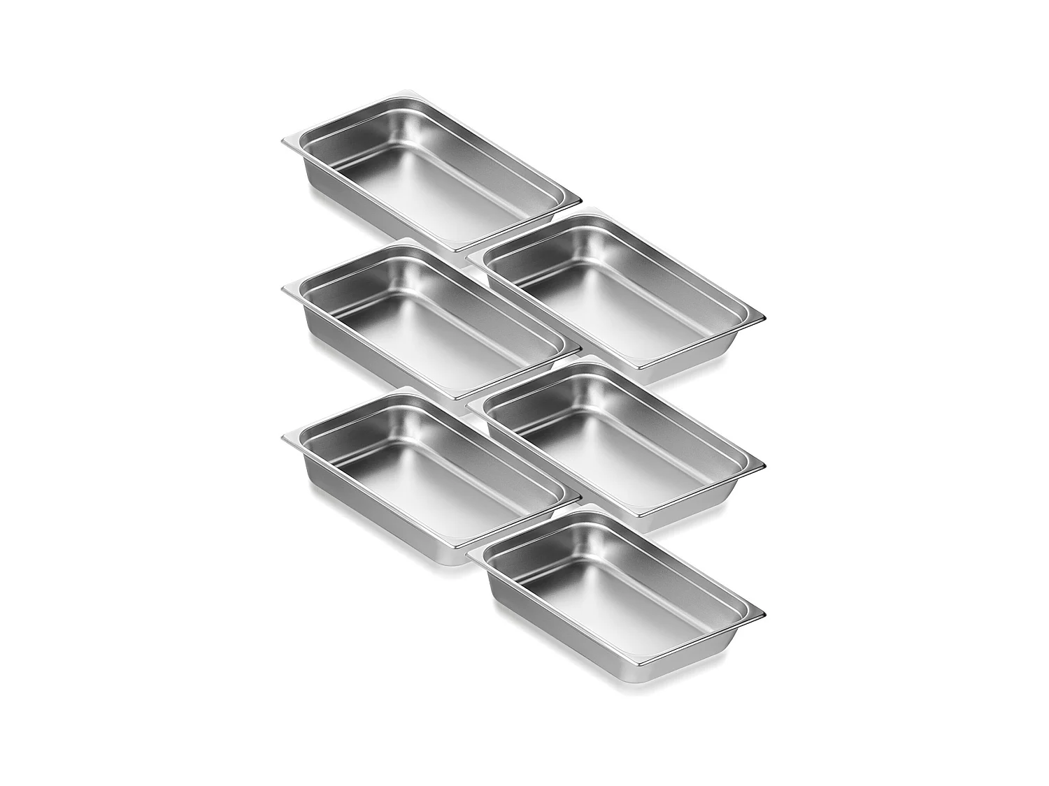 Poêles à Vapeur SucceBuy pour Hôtel Lot de 6 , en Acier Inoxydable, Profondeur 10 cm