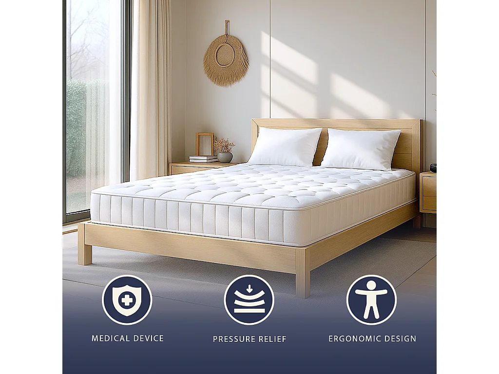 Materasso 180x200 molle insacchettate + memory | H25 cm | Made in Italy