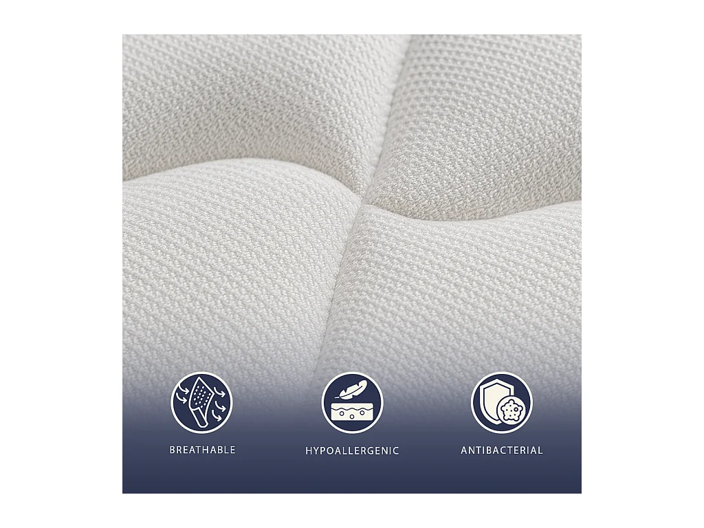 Nuri Pro | Matelas mémoire | 20 cm | Orthopédique & Ignifuge | Antiallergique | C1 | IT | 90x190