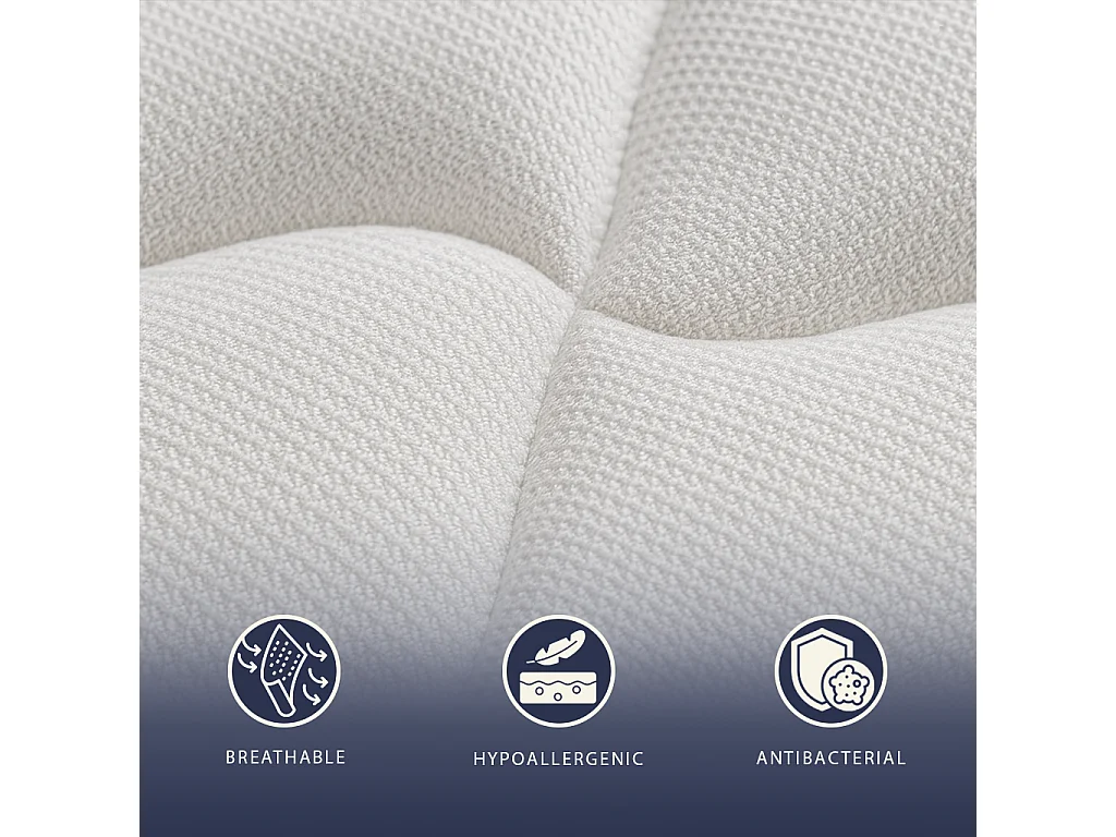 Nuri Pro | Matelas mémoire | 20 cm | Orthopédique & Ignifuge | Antiallergique | C1 | IT | 90x190