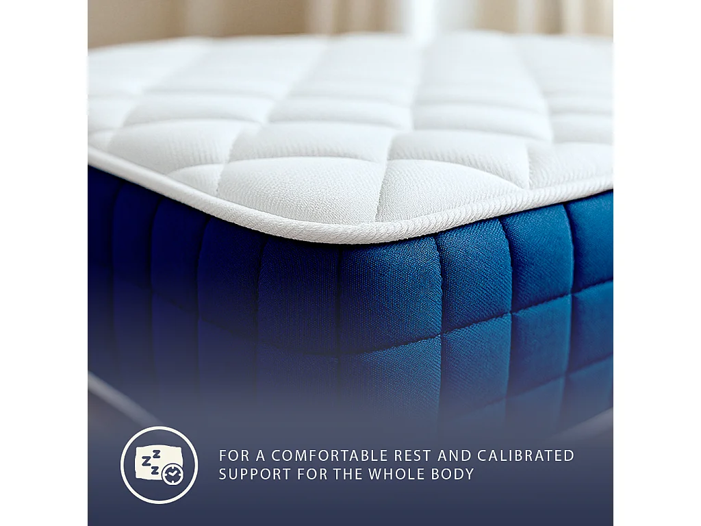 Eenpersoonsmatras 90 X 190 Pocketveren & traagschuim | Hoogte 30 cm | Hypoallergeen | Medisch hulpmiddel | Italië