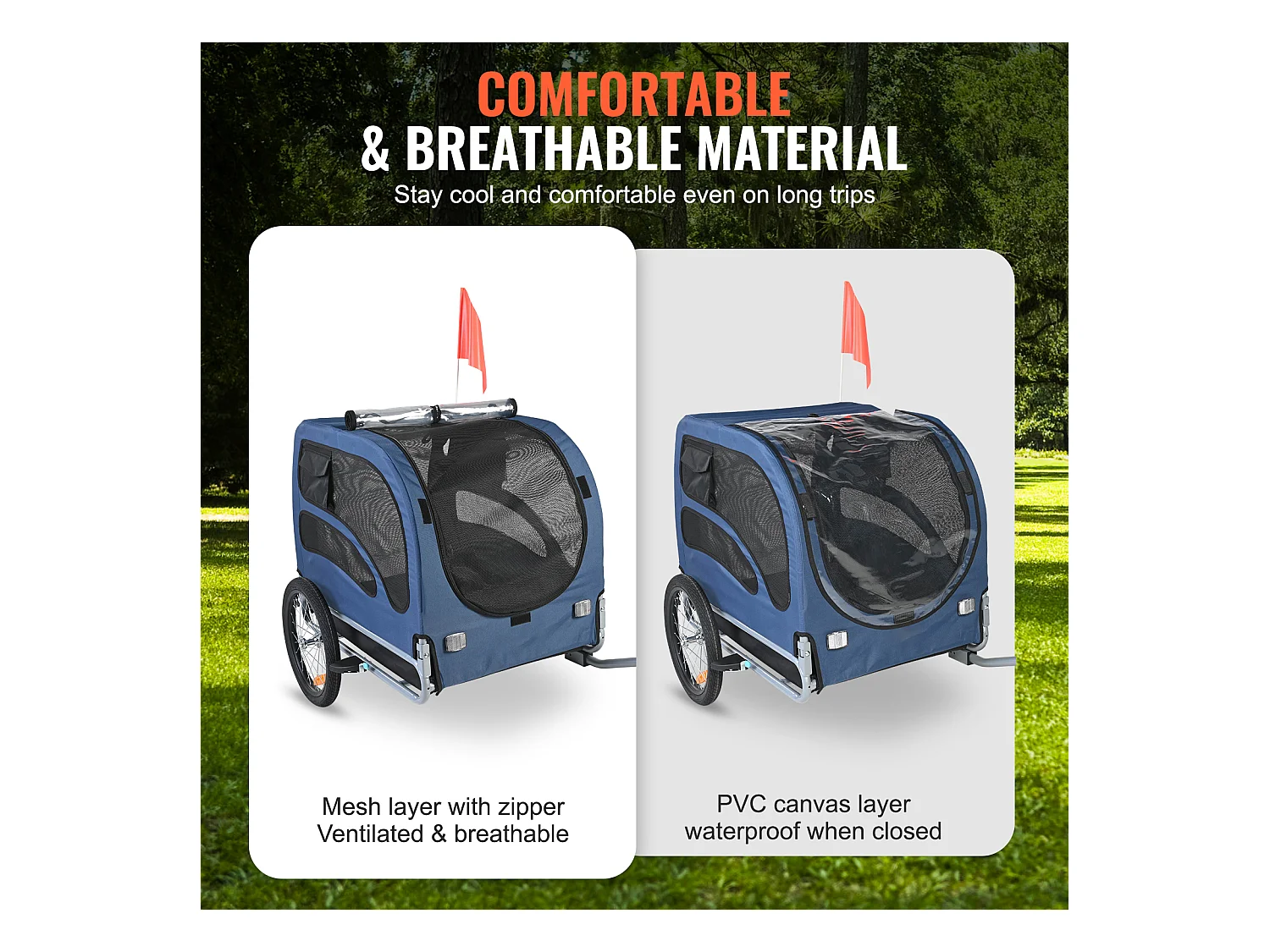 Przyczepy rowerowe dla Zwierząt Domowych SucceBuy, Noszacz Rowerowy dla Psów i Kotów, Nośność 45 kg, Stal Odporna na Wodę