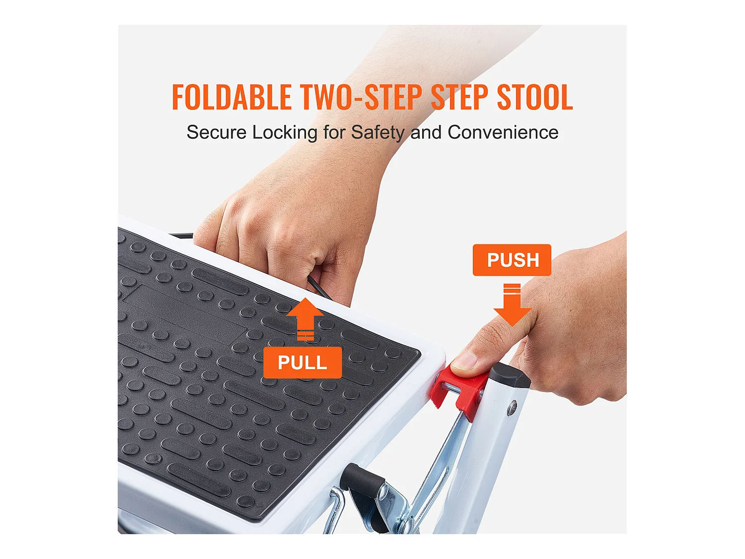 Escabeau-Escabeau SucceBuy 2 Marches Pliable 3 Hauteurs Réglables Charge Maximale 150 kg - Sécurisé et Stable pour les Travaux en Hauteur