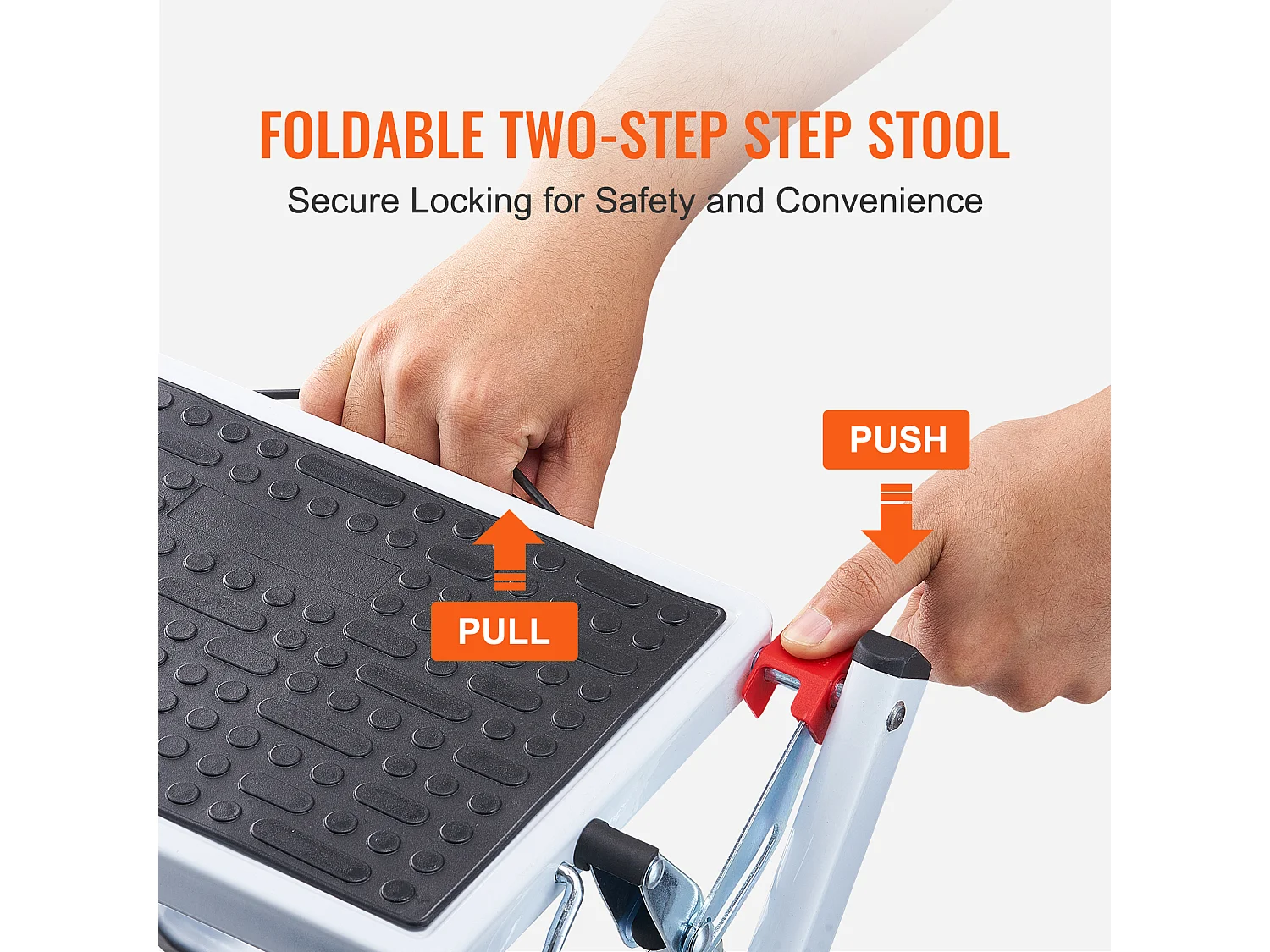 Escabeau-Escabeau SucceBuy 2 Marches Pliable 3 Hauteurs Réglables Charge Maximale 150 kg - Sécurisé et Stable pour les Travaux en Hauteur