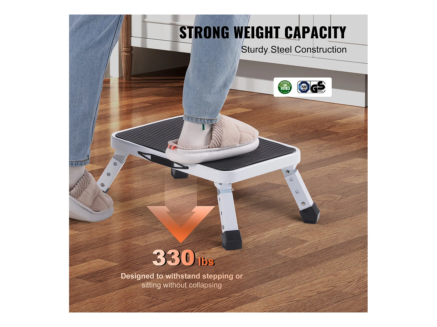 Vouwbare Trap SucceBuy, Maximale Lading van 150 kg, 3 Regelbare Hoogtes voor Thuis