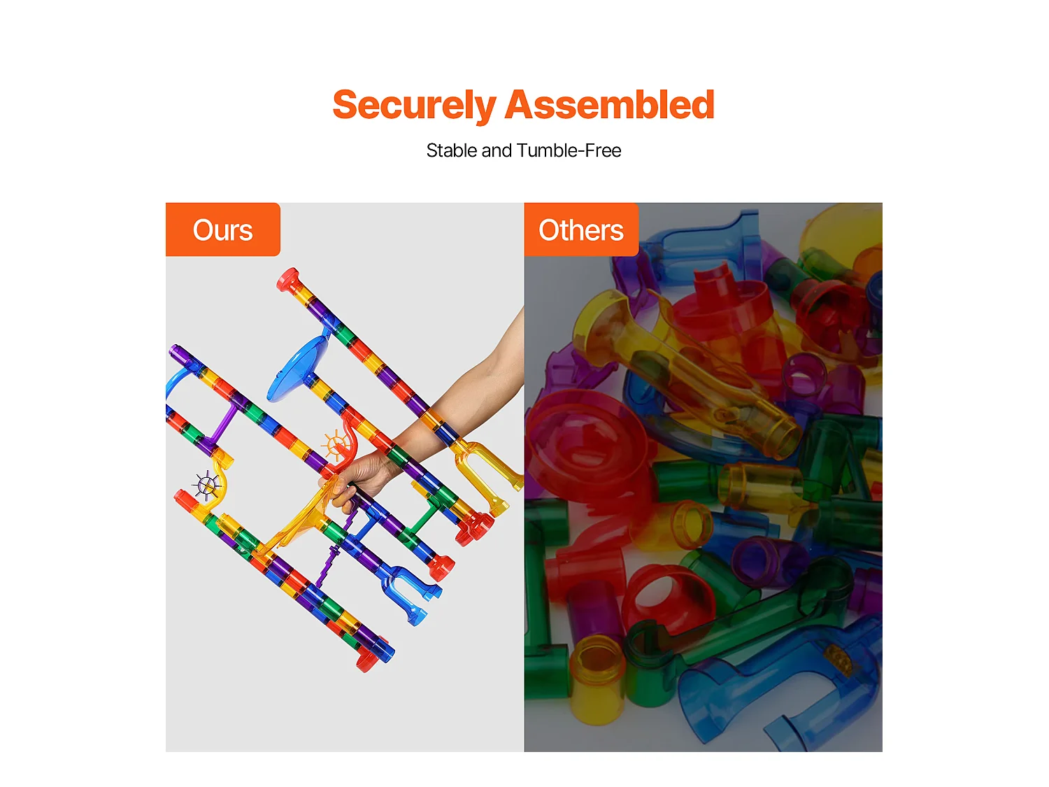 Circuit à Billes SucceBuy, 110 Pièces, 30 Billes, Jouet STEM pour Enfants de 3 Ans et Plus