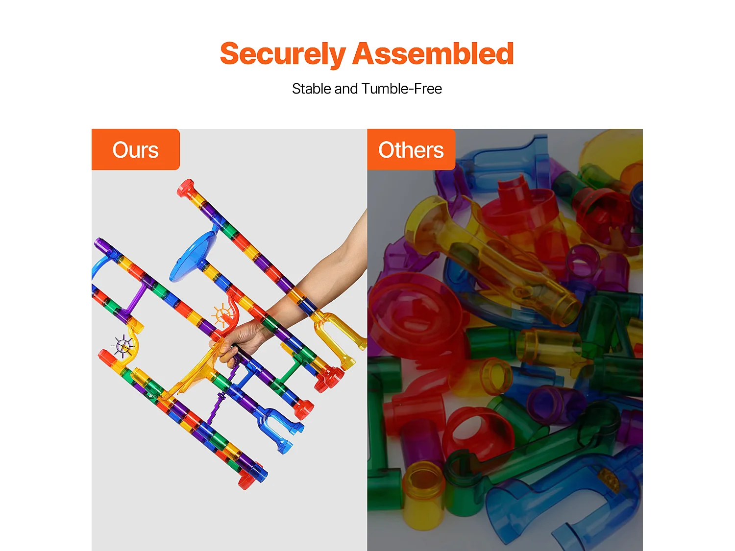 Circuit à Billes SucceBuy, 110 Pièces, 30 Billes, Jouet STEM pour Enfants de 3 Ans et Plus