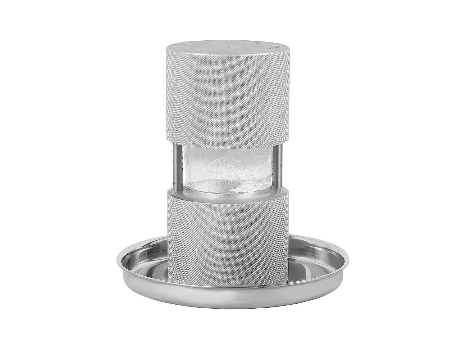 Machine à Glaçons SucceBuy 61 mm, Presse à Glaçons en Aluminium Rond pour Whisky, Argent, pour Whisky, Bourbon, Cocktail, Argent