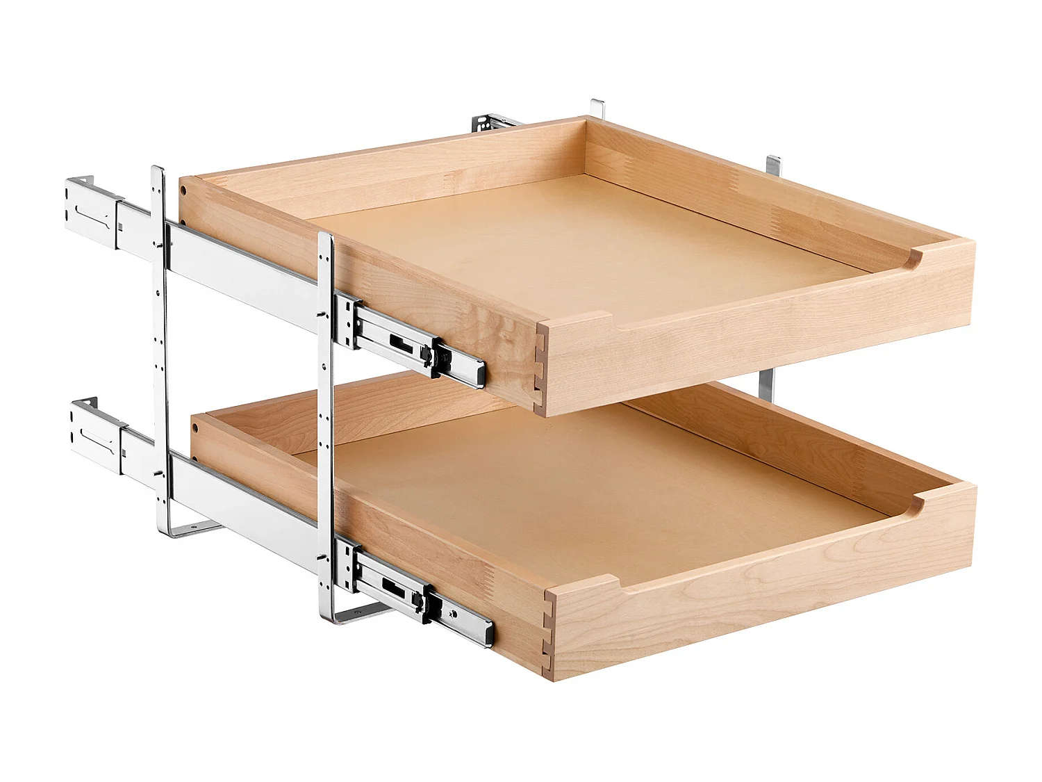 Organizador de Armario Deslizante SucceBuy 47 x 53 cm, 2 Niveles, Organizador de armario deslizante ajustable de Madera