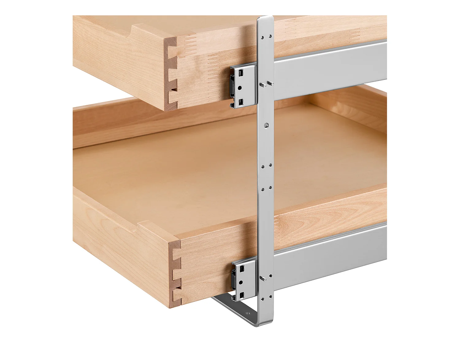 Organizador de Armario Deslizante SucceBuy 47 x 53 cm, 2 Niveles, Organizador de armario deslizante ajustable de Madera